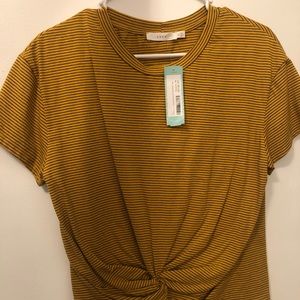 Lush - Tamara Cropped Knot Front Knit Top